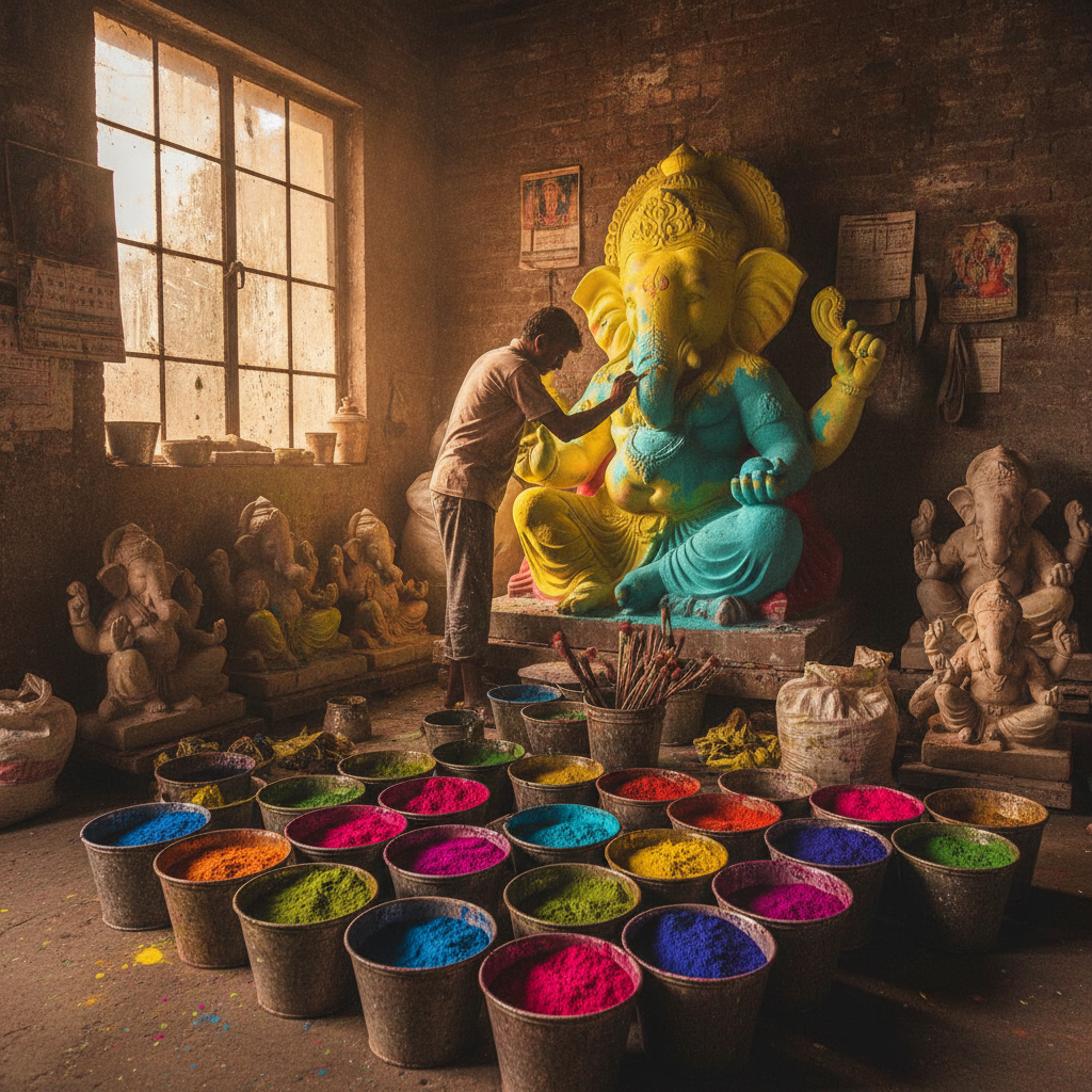 BMC to provide 25400 litres of free eco friendly paint to Mumbai Ganesh idol makers