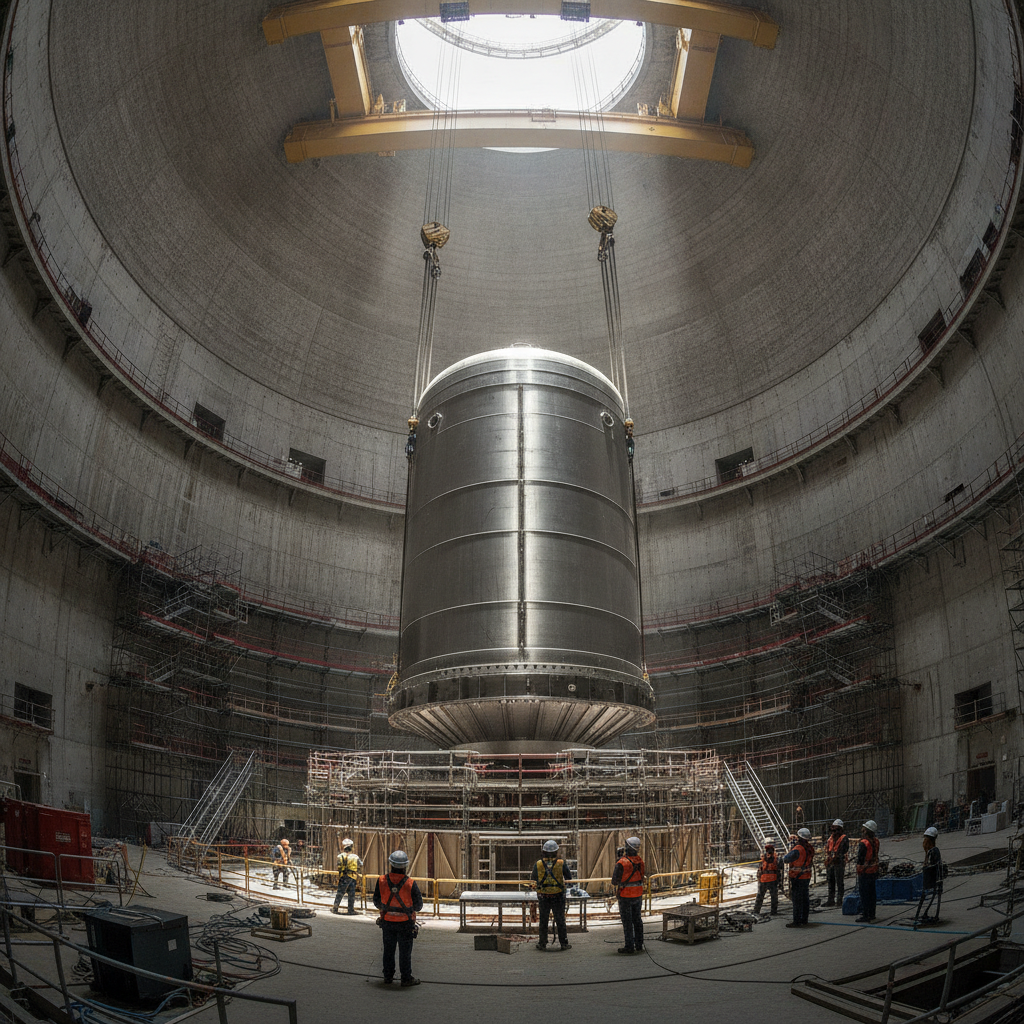 NPCIL installs 320-tonne reactor pressure vessel at Kudankulam Unit-5