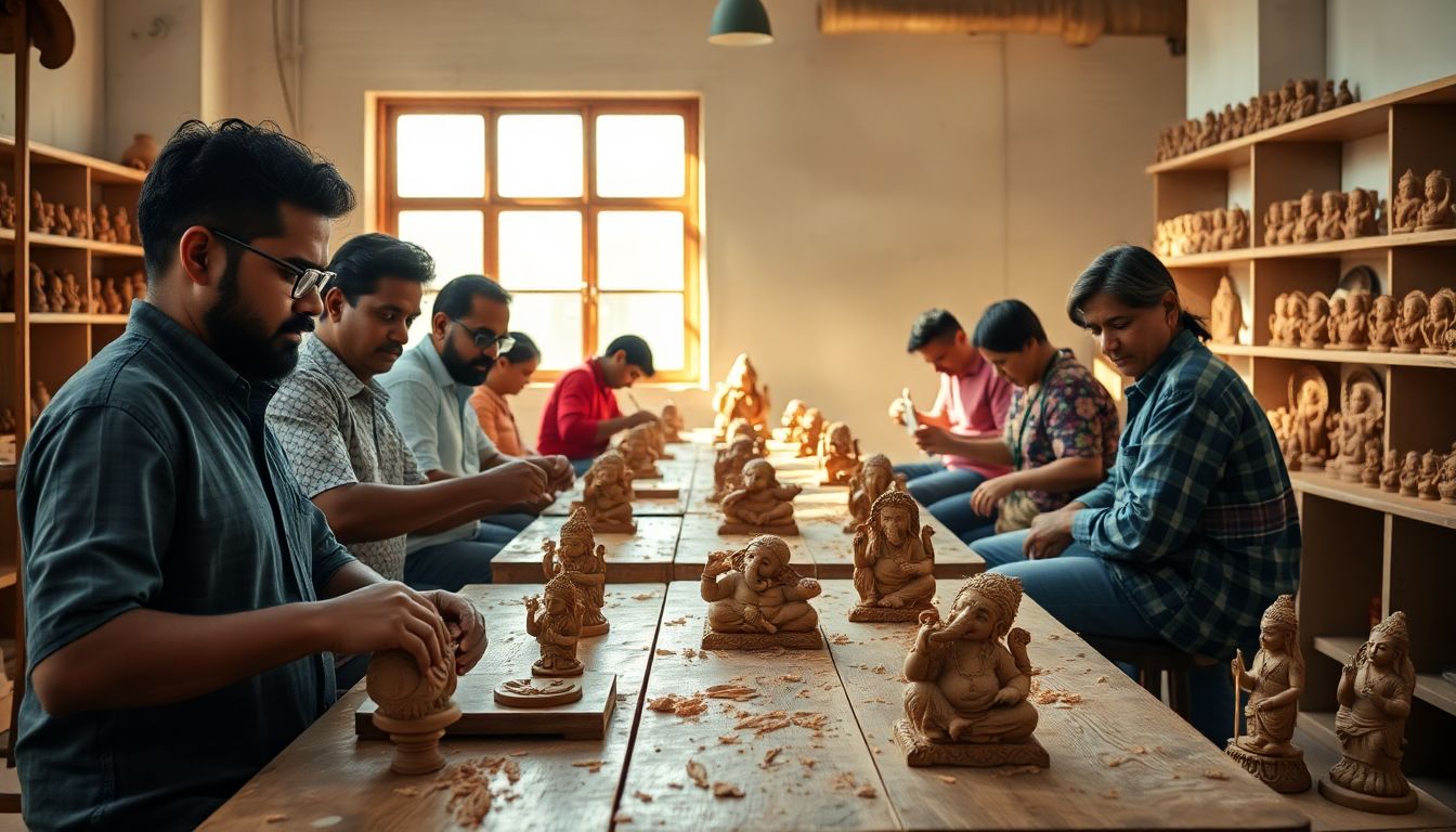 Mumbai Residents Craft Natural Clay Ganpati Idols in Pre-Festival Workshops