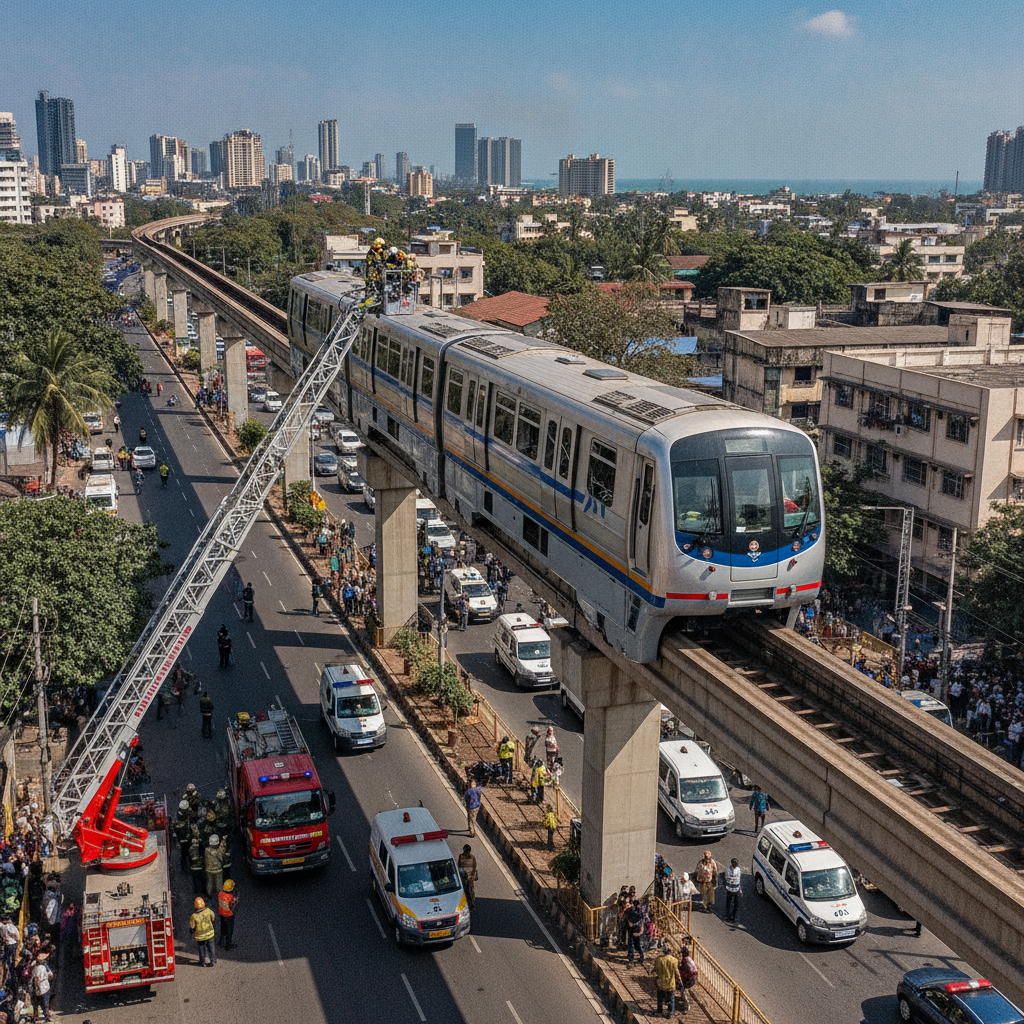 13 Mumbai Fire Personnel Awarded President's Medal for Gallantry for Monorail Rescue