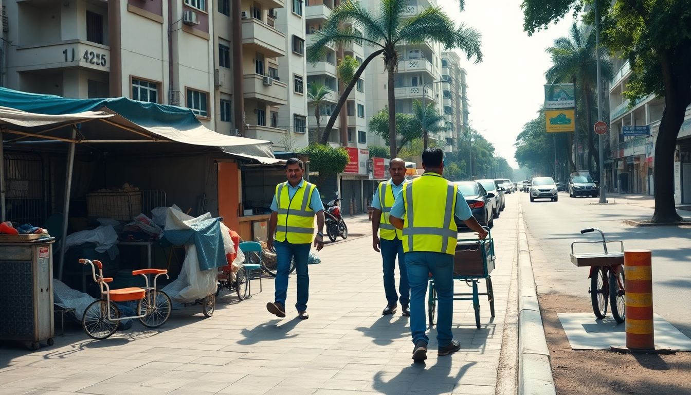 PMC Clears Footpath Encroachments in Navde-Taloja Phase II
