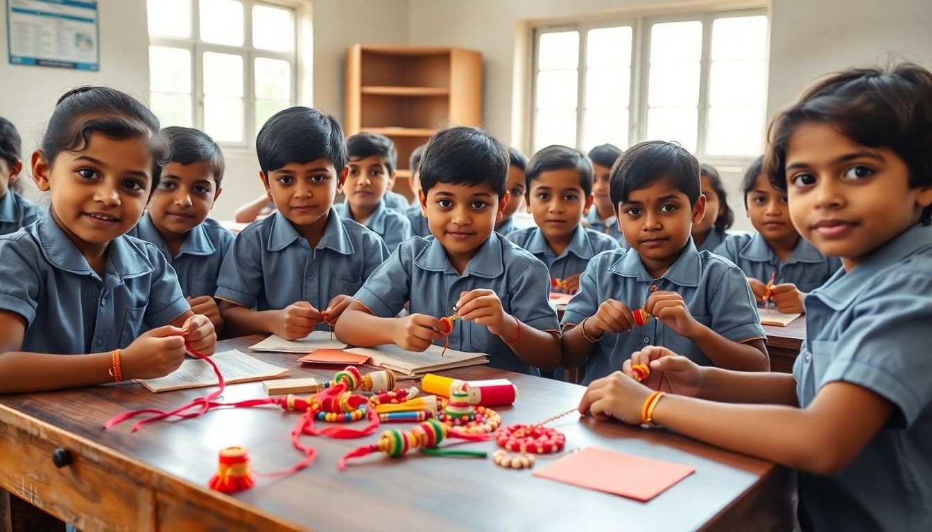 Panvel civic school students craft handmade rakhis for soldiers