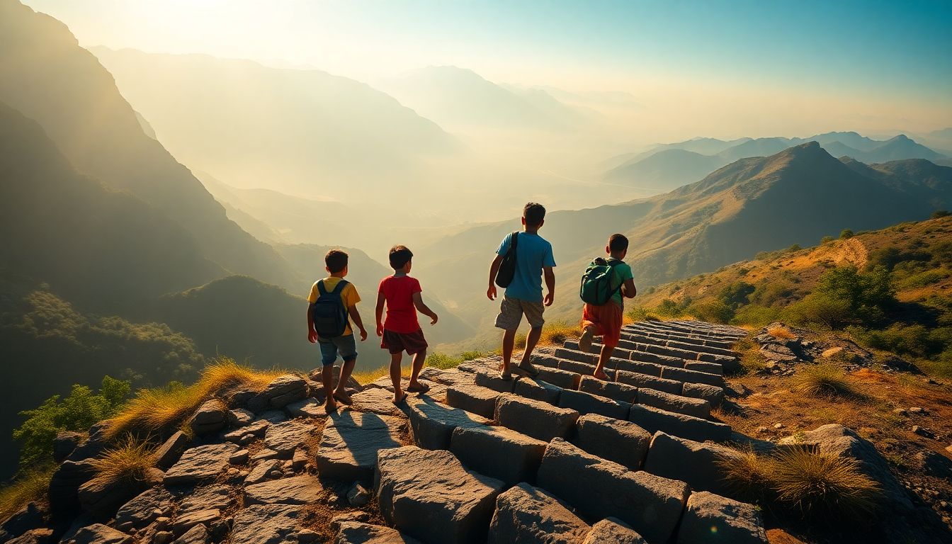 Four Diwale Koliwada Children Scale Gujarat's Girnar Mountain in Four Hours