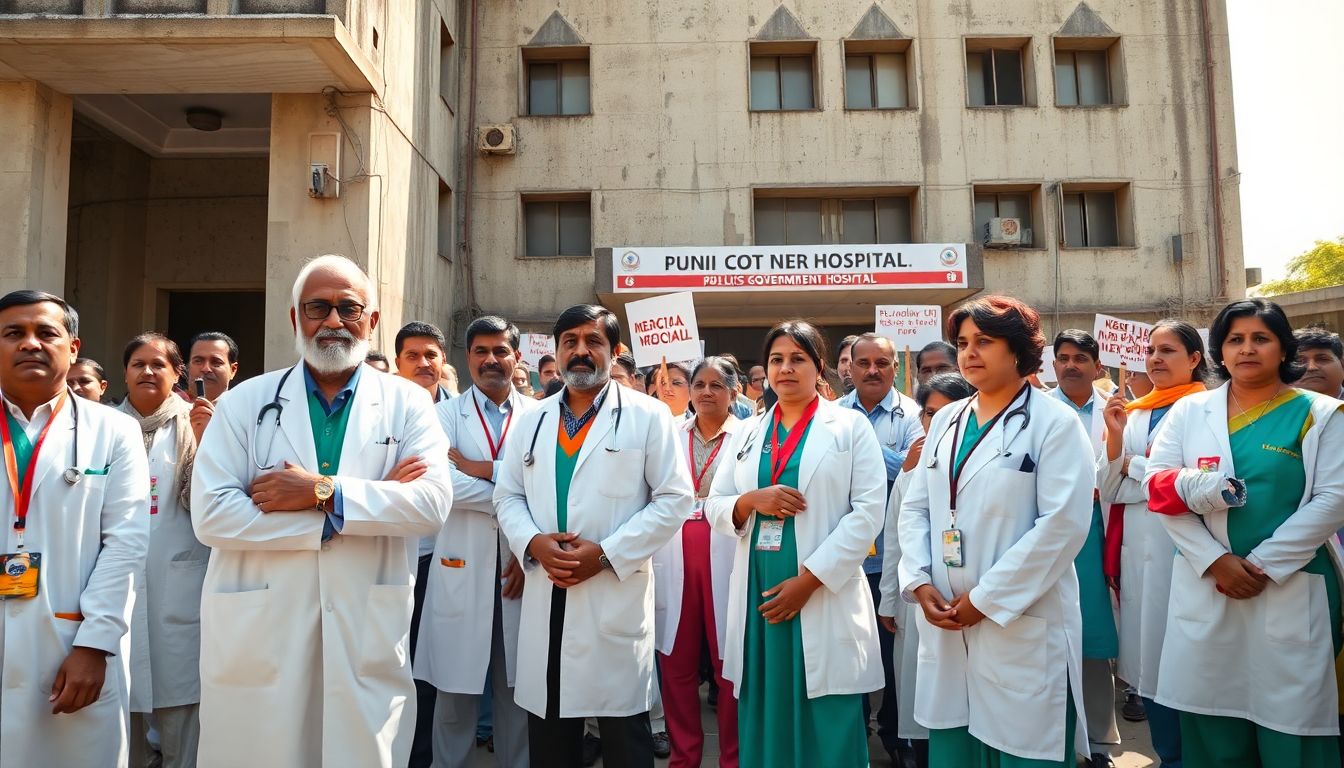 Thane Hospital Staff Protest After Arrested Shiv Sena Corporator Ramesh Mhatre Admitted