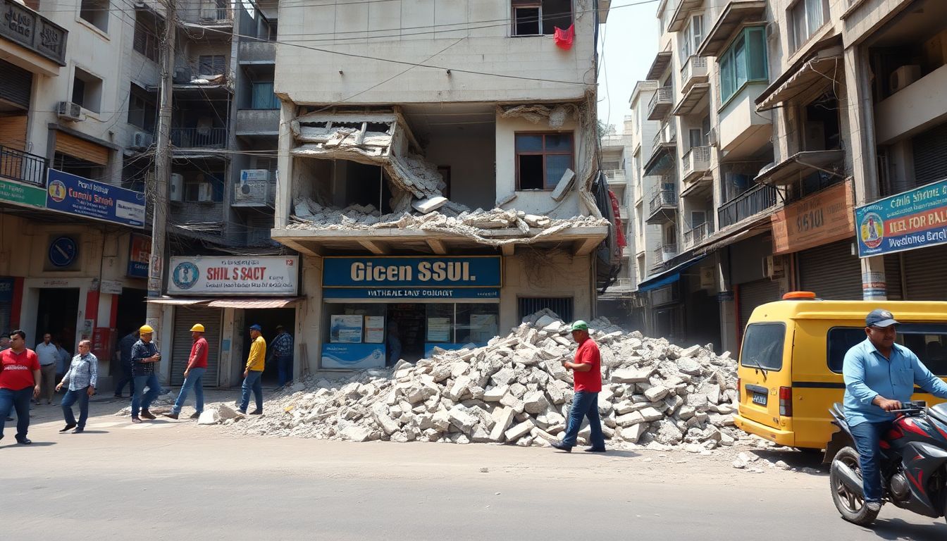 Three injured as building floor collapses onto Wadala East medical shop