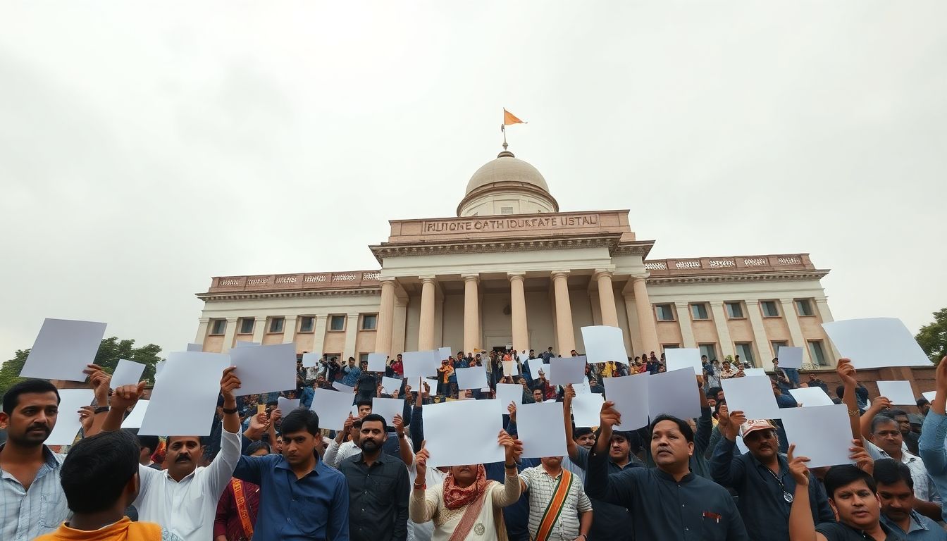 MVA protests at Vidhan Bhavan over alleged Ram Mandir donation embezzlement
