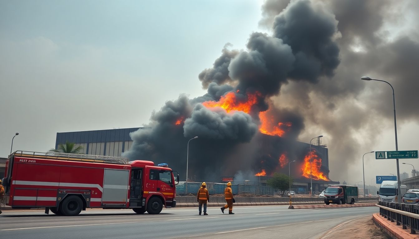 Fire breaks out at Nimbavali warehouse in Bhiwandi as water shortage slows response