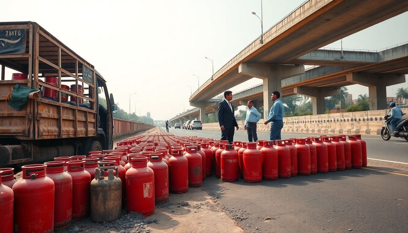 68 LPG Cylinders Seized From Abandoned Vehicle in Chembur