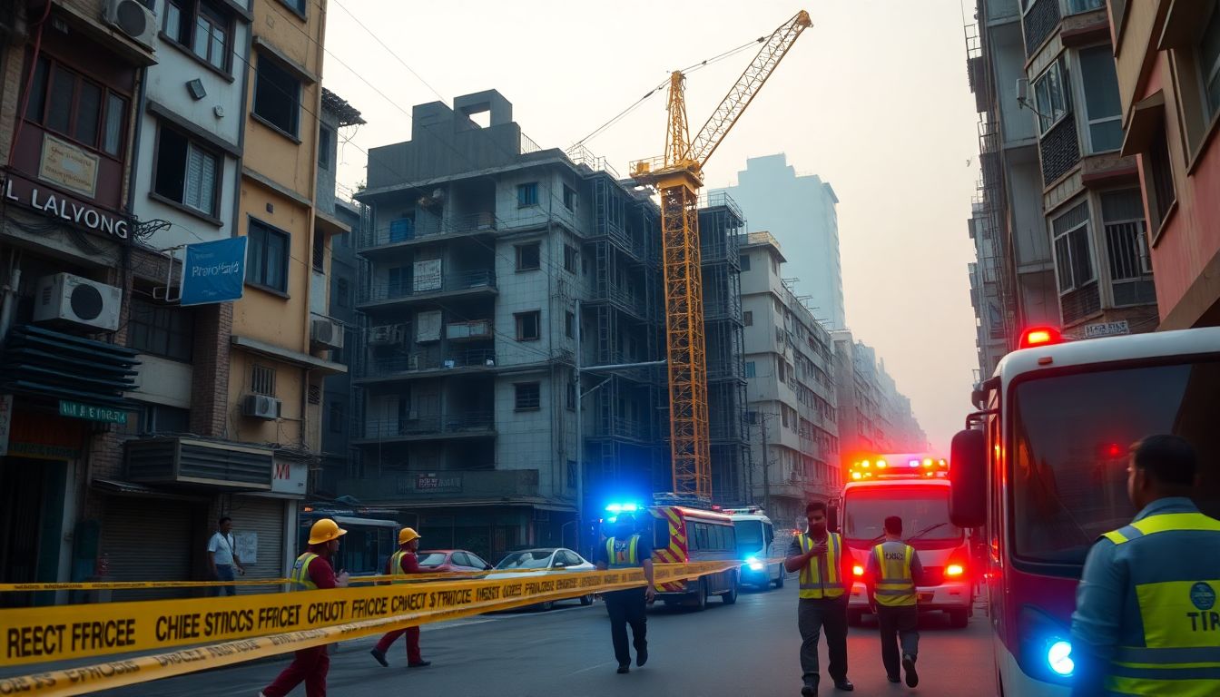 Over 10 Injured as Construction Crane Collapses in Mumbai's Kurla