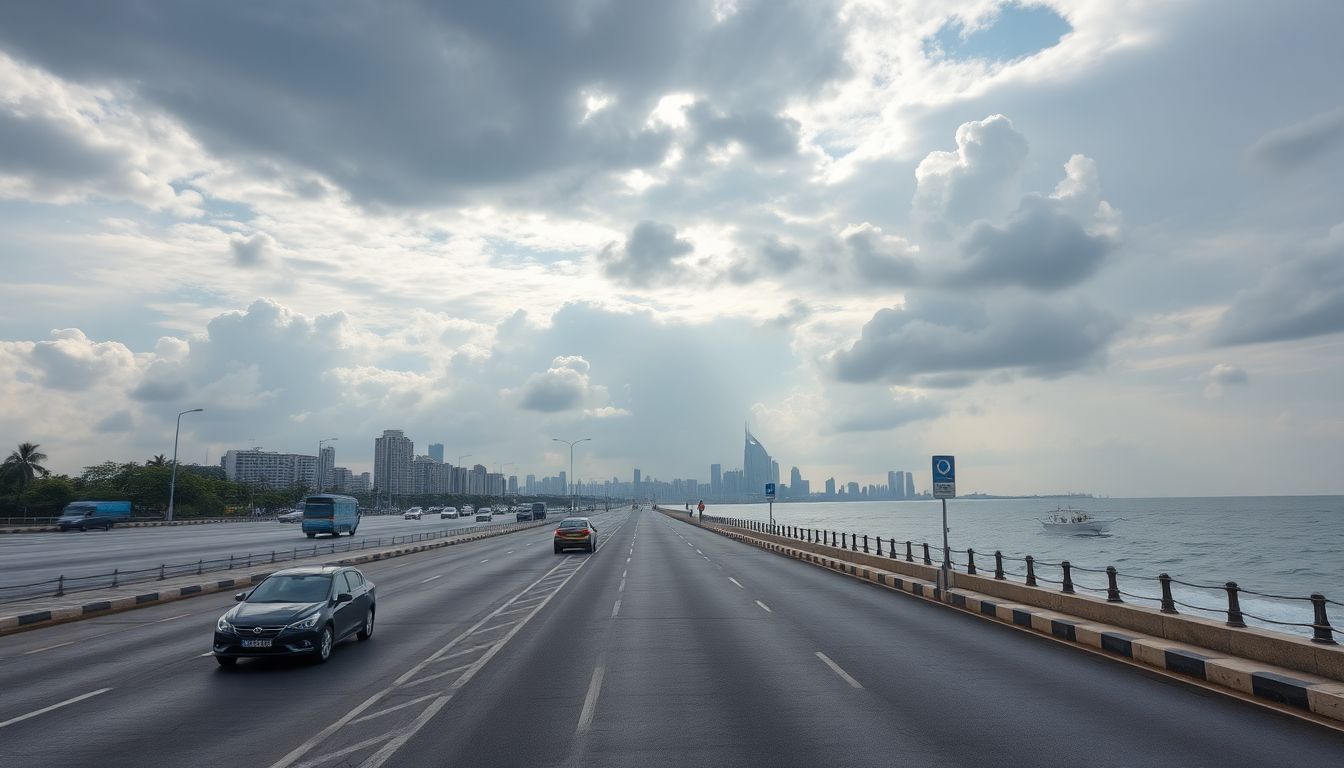 Light Rain and Partly Cloudy Skies Forecast Across Mumbai and Suburbs