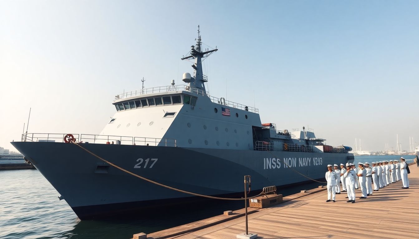 Indian Navy Commissions Diving Support Vessel INS Nipun at Mumbai Naval Dockyard