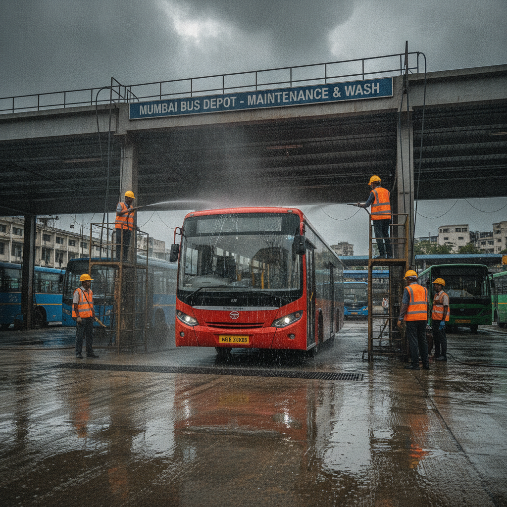BEST Panel Finds Leaks and Defects in Wet Lease Buses at Oshiwara Depot