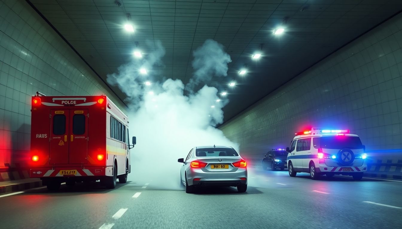 Car Catches Fire Inside Coastal Road Tunnel in Worli