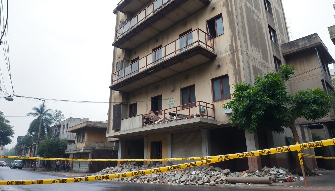 Third-Floor Balcony Collapses at Bhagirathi Apartment in Thane's Chendani Area