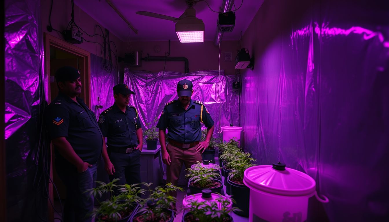MHB Colony Police Bust Hydroponic Cannabis Setup in Borivali West, Arrest Electrician