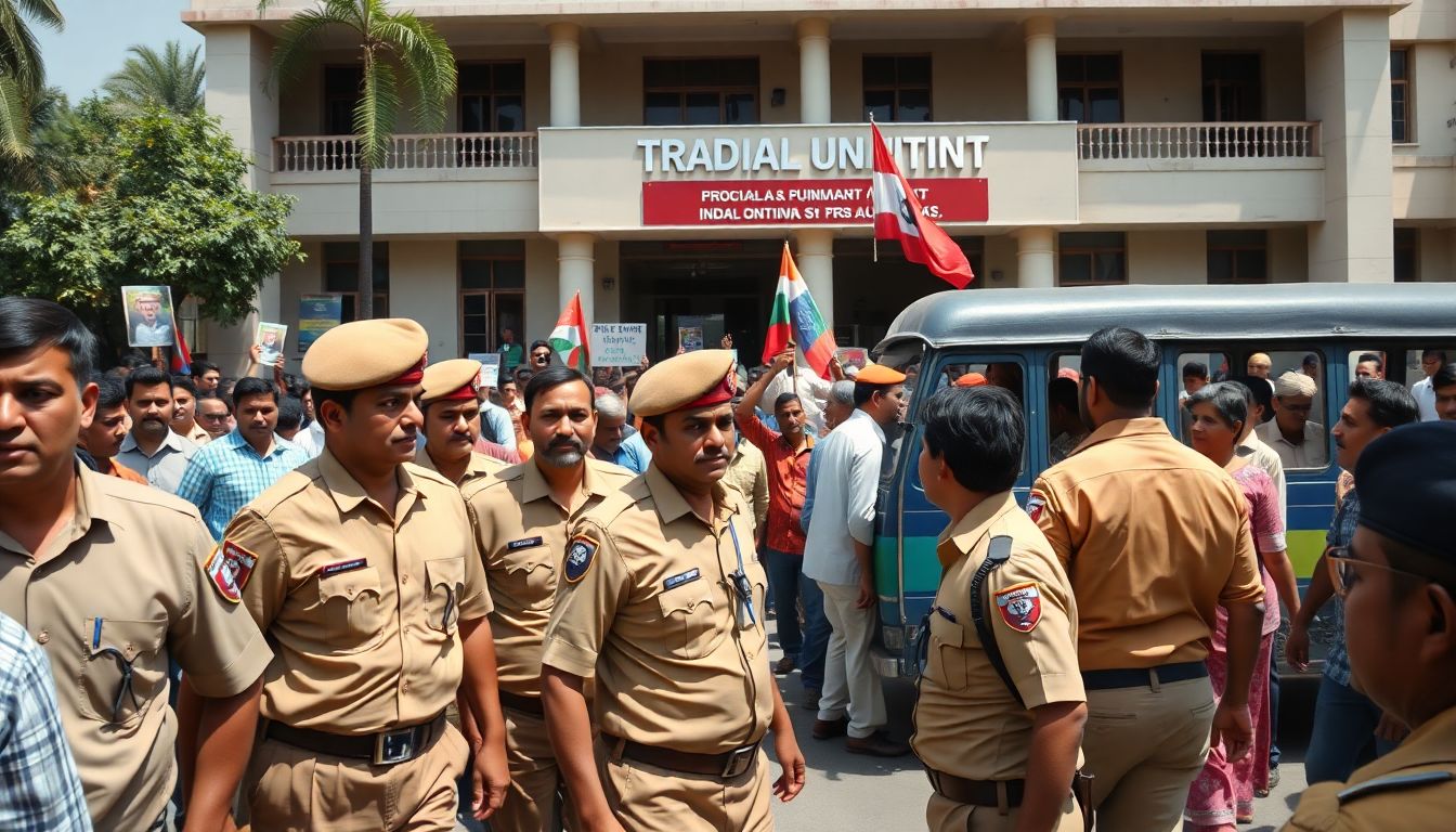80 Detained During CITU 'Jail Bharo' Protest At Jalna Zilla Parishad Office