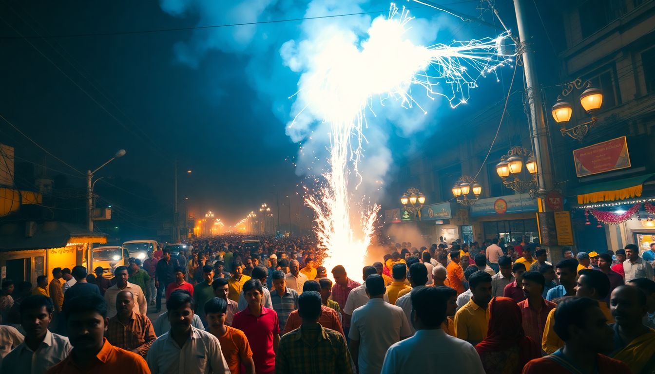 Electric Pole Catches Fire During Parel Cha Maharaja Procession in Mumbai