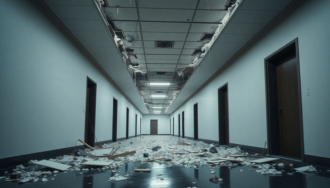 False Ceiling Collapses At Newly Opened BMC K/North Ward Office In Jogeshwari