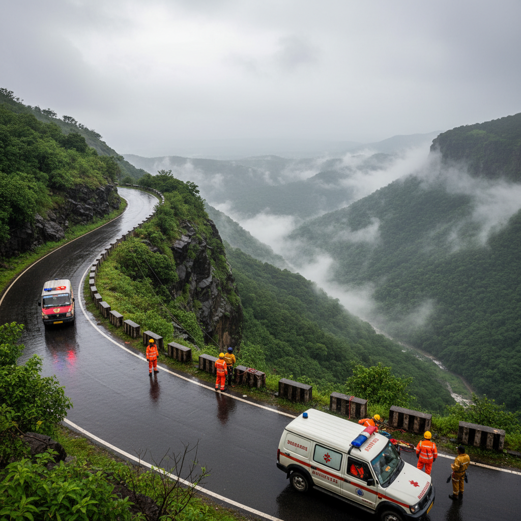 Pune Broker Rescued After Falling 200 Feet Into Tamhini Ghat Valley