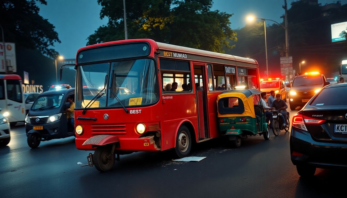 BEST Bus Rams Five Vehicles After Brake Failure in Amboli, Andheri