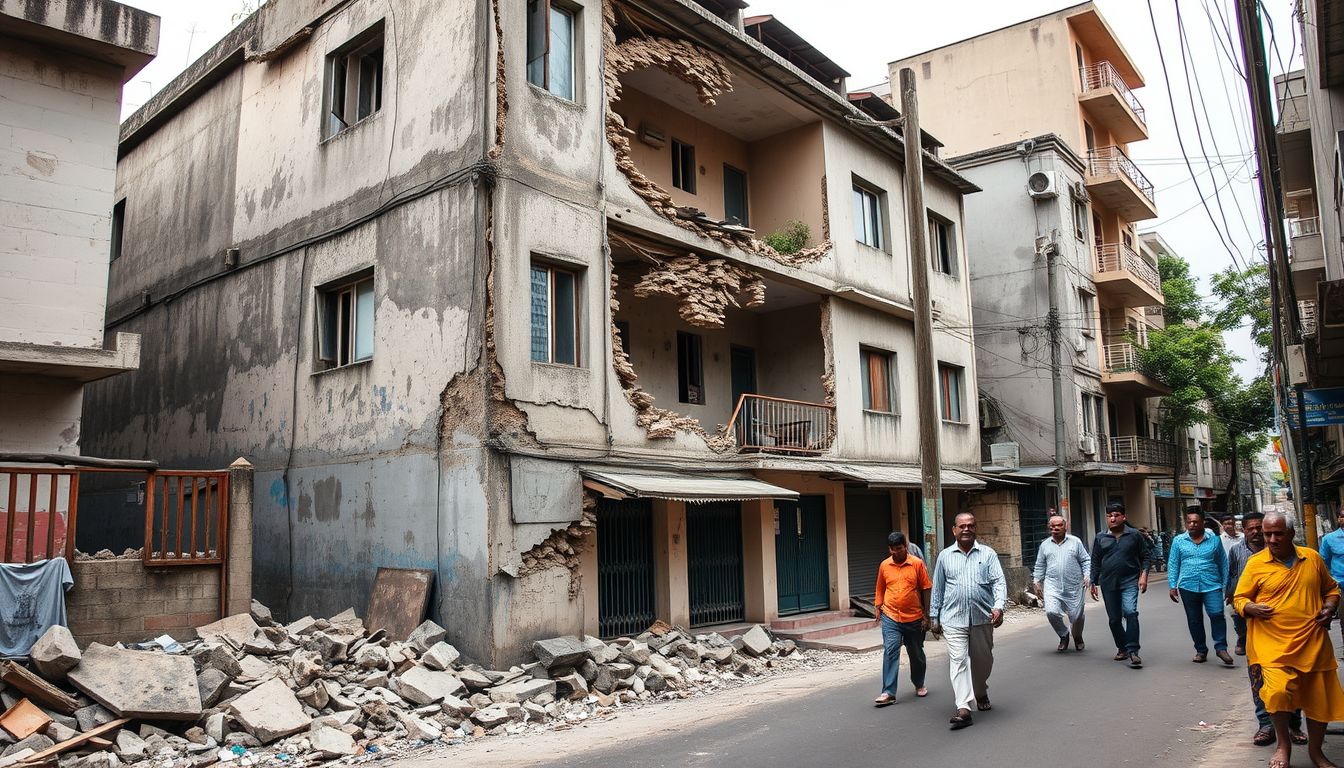 Plaster Collapses at 30-Year-Old Nadkar Complex in Tanwar Nagar, Mumbra