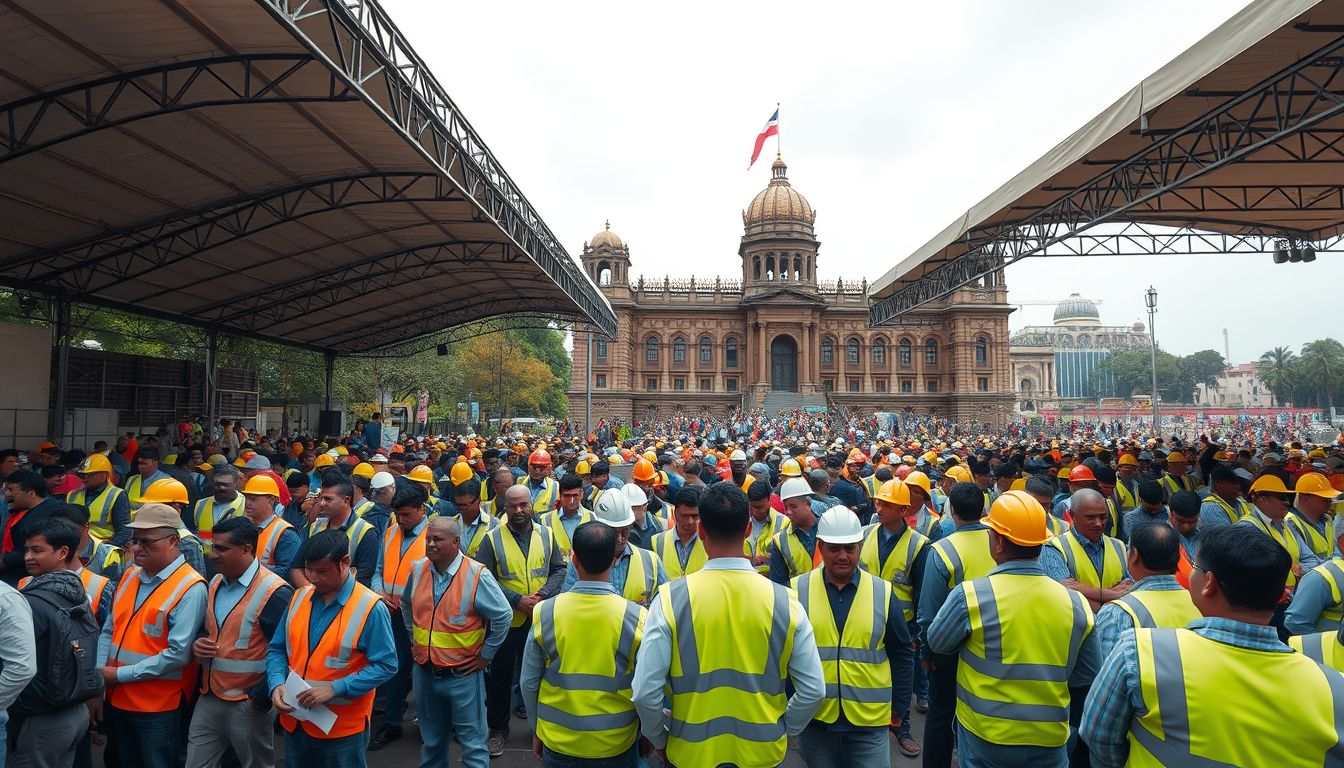 Contractors Protest at Mumbai's Azad Maidan Over Rs 86,662 Crore in Dues