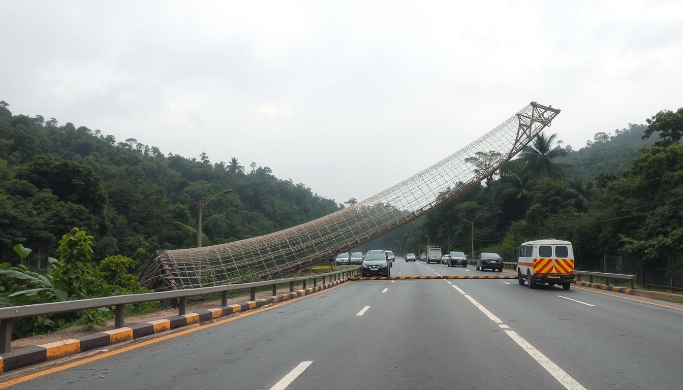 Monkey Bridge Collapses at Karnala Ghat on Mumbai-Goa Highway
