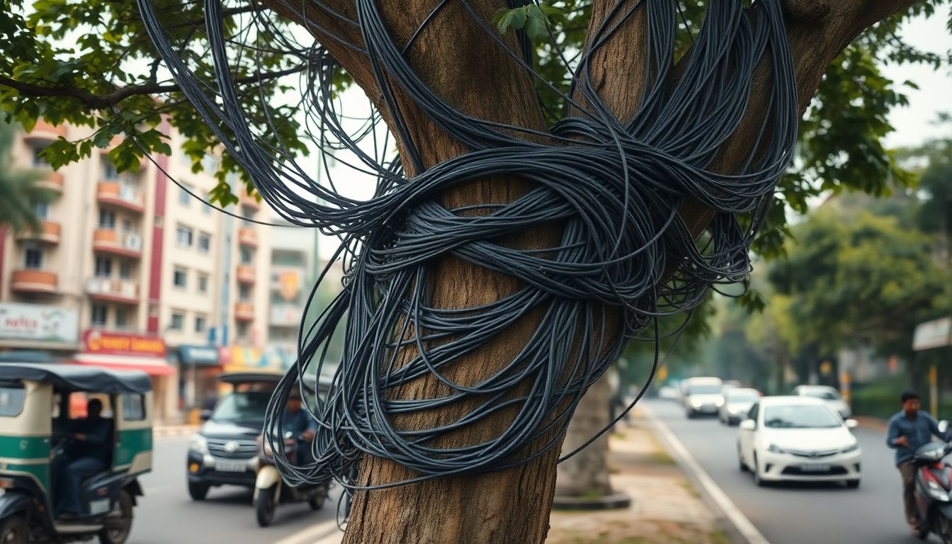 Corporator Demands Audit to Clear Telecom and TV Cables From Mumbai Trees