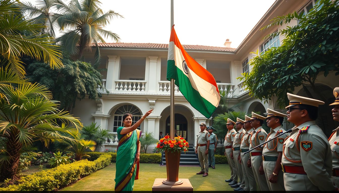 Mumbai Mayor Ritu Tawde Hoists National Flag at Byculla on 80th Independence Day