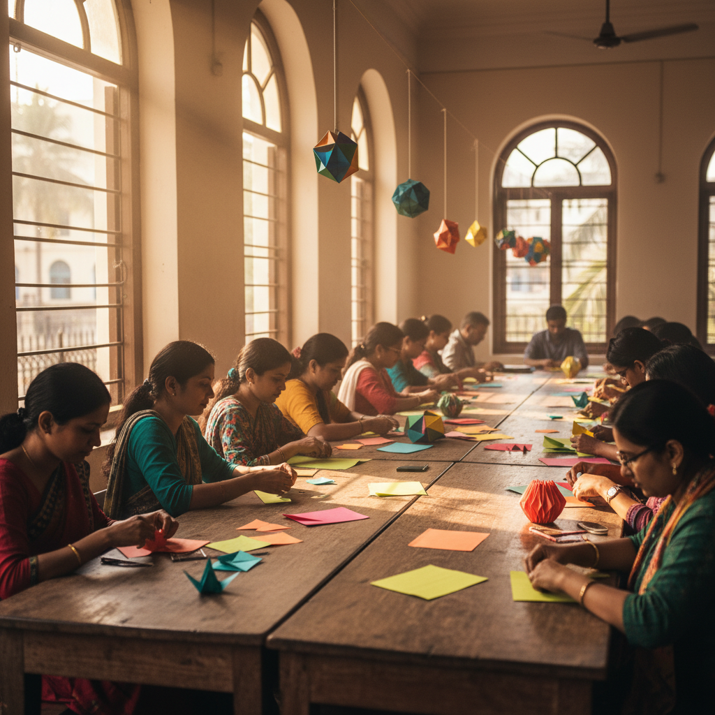 Mumbaikars Turn to Modular Origami Workshops for Mindfulness and Creative Connection