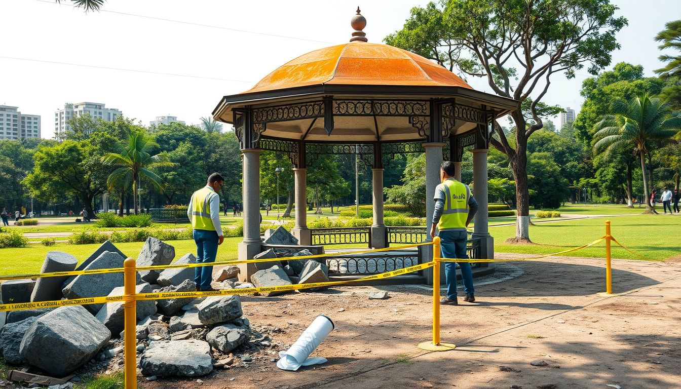 BMC Mandates Lightweight Materials for Beautification After Sion Gazebo Collapse