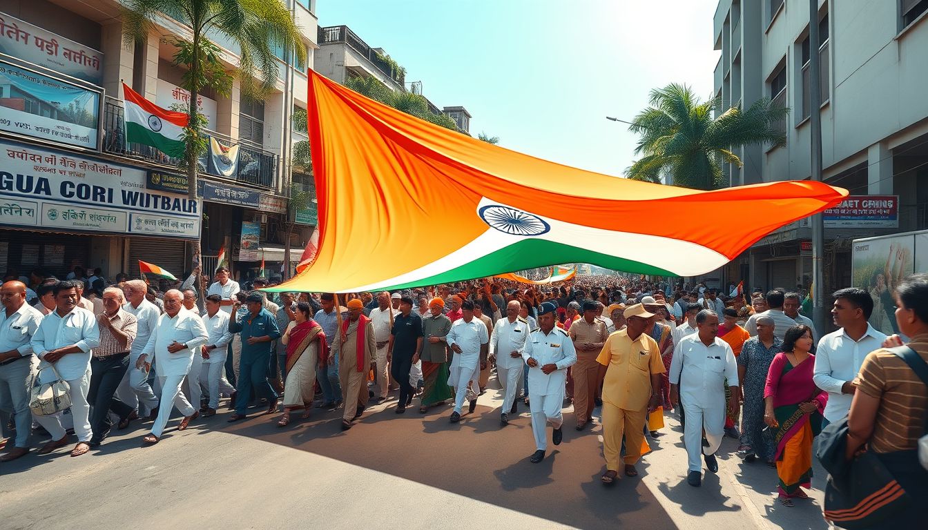 KDMC Marks 80th Independence Day With Tiranga Rally and 150-Foot Flag in Dombivli