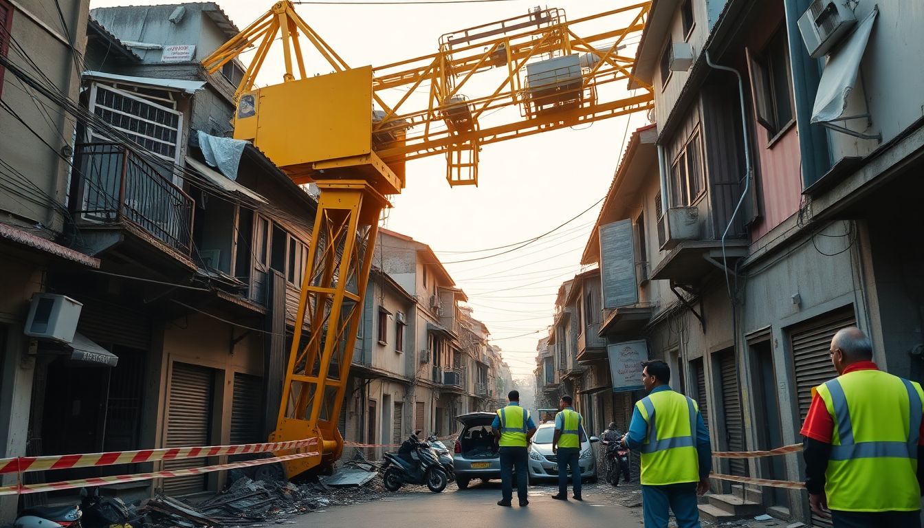 8 Injured as Crane Topples onto Houses in Kurla East During Demolition Setup