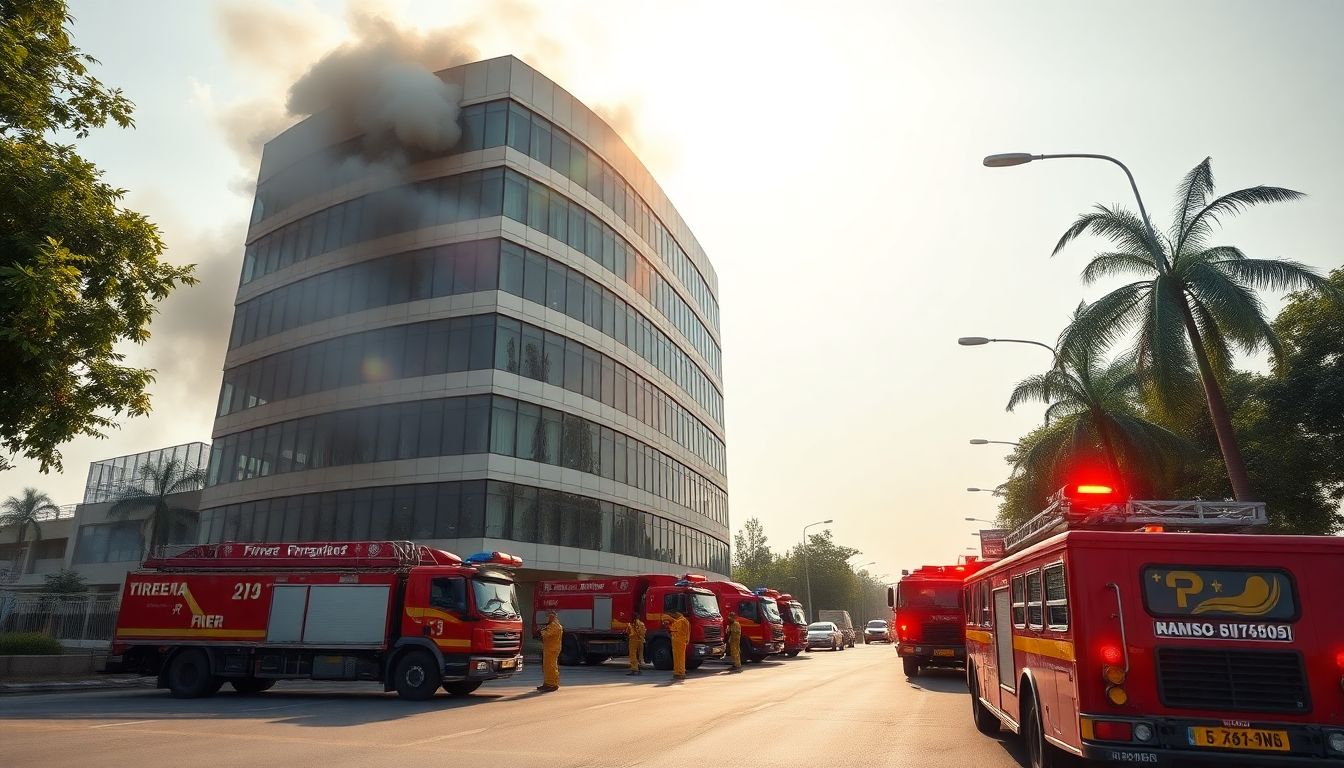Fire at Orion Business Park in Kapurbawdi Sparks Safety Probe